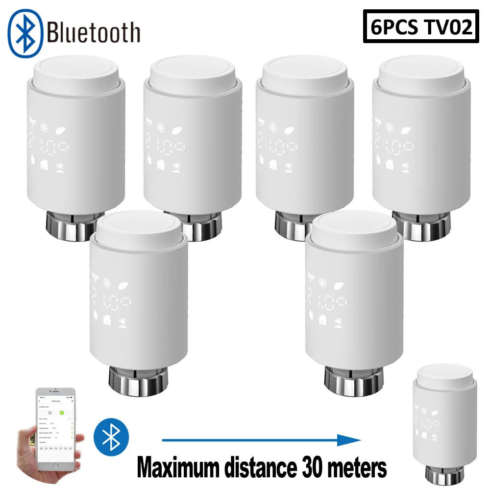 Programmable Trvs Smart Thermostatic Radiator Valve Actuator Bluetooth TRV Programmable